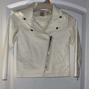 Little Lass faux leather jacket girls size 5T